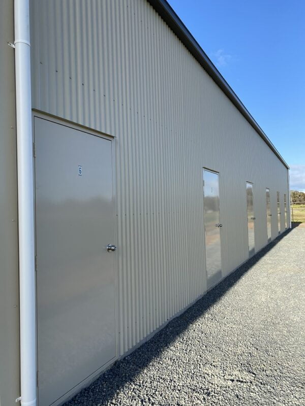 Secured units with rear access doors
